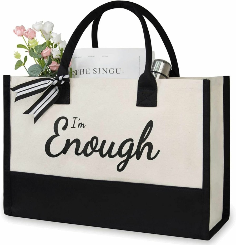 TOPDesign Tote Handbags | Topdesign Canvas Tote Bag For Women, Personalized Inspirational Gifts For Best Friend Daughter Sister Girlfriend Teens, Encouragement Present For Birthday Christmas Graduation, Ideal For Beach, Travel