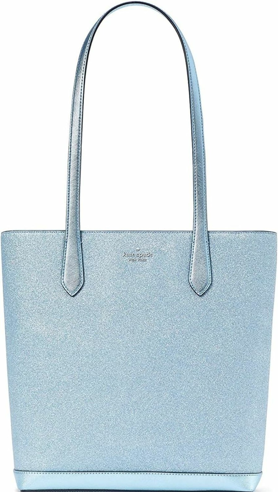 Kate Spade New York Tote Handbags | Kate Spade New York Kate Spade Tinsel Glitter Shoulder Tote Bag Handbag Holiday Collection 2022 (Frosty Sky)