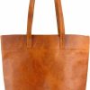 BERLINER BAGS Tote Handbags | Berliner Bags Vintage Shopper Bag Cassie, Leather Tote Handle Bag, Handbag For Women - Brown