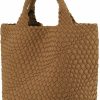 SporGenius Tote Handbags | Woven Neoprene Tote Bag, Lightweight Braided Top Handle Handbags And Purses For Beach, Travel