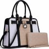 Qiyuer Tote Handbags | Handbags Sets For Women Shoulder Bags Top Handle Work Satchel Tote Purses Set With Matching Wallet 2Pcs