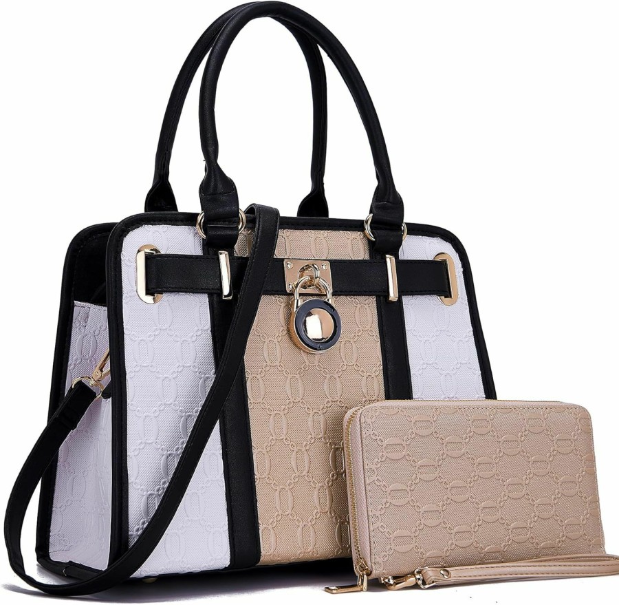 Qiyuer Tote Handbags | Handbags Sets For Women Shoulder Bags Top Handle Work Satchel Tote Purses Set With Matching Wallet 2Pcs