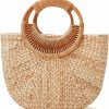 Obosoyo Tote Handbags | Tote Bag For Women Large Straw Beach Bag Summer Woven Tote Bags Straw Hobo Handbag Purse Fashion Moon Bag Bucket Bag 2023