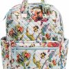 Vera Bradley Tote Handbags | Vera Bradley Women'S Cotton Campus Totepack Backpack, Sea Air Floral - Recycled Cotton, One Size