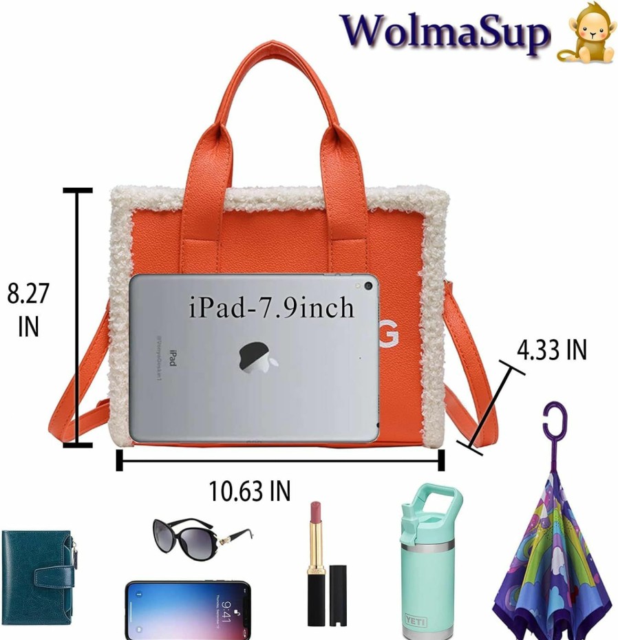 WolmaSup Tote Handbags | The Tote Bag For Women Mini Trendy Leather Tote Bag Dupes Personalized Top Handle Crossbody Handbags For Work Travel