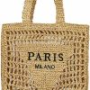 ABHONOR Tote Handbags | Woven Bag Crochet Woven Handbag Straw Beach Bag Straw Mesh Tote Bag For Women Woven Beach Bag Crochet Tote Bag