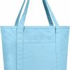 DALIX Tote Handbags | Dalix 20\" Solid Color Cotton Canvas Shopping Tote Bag (Exclusive Edition)