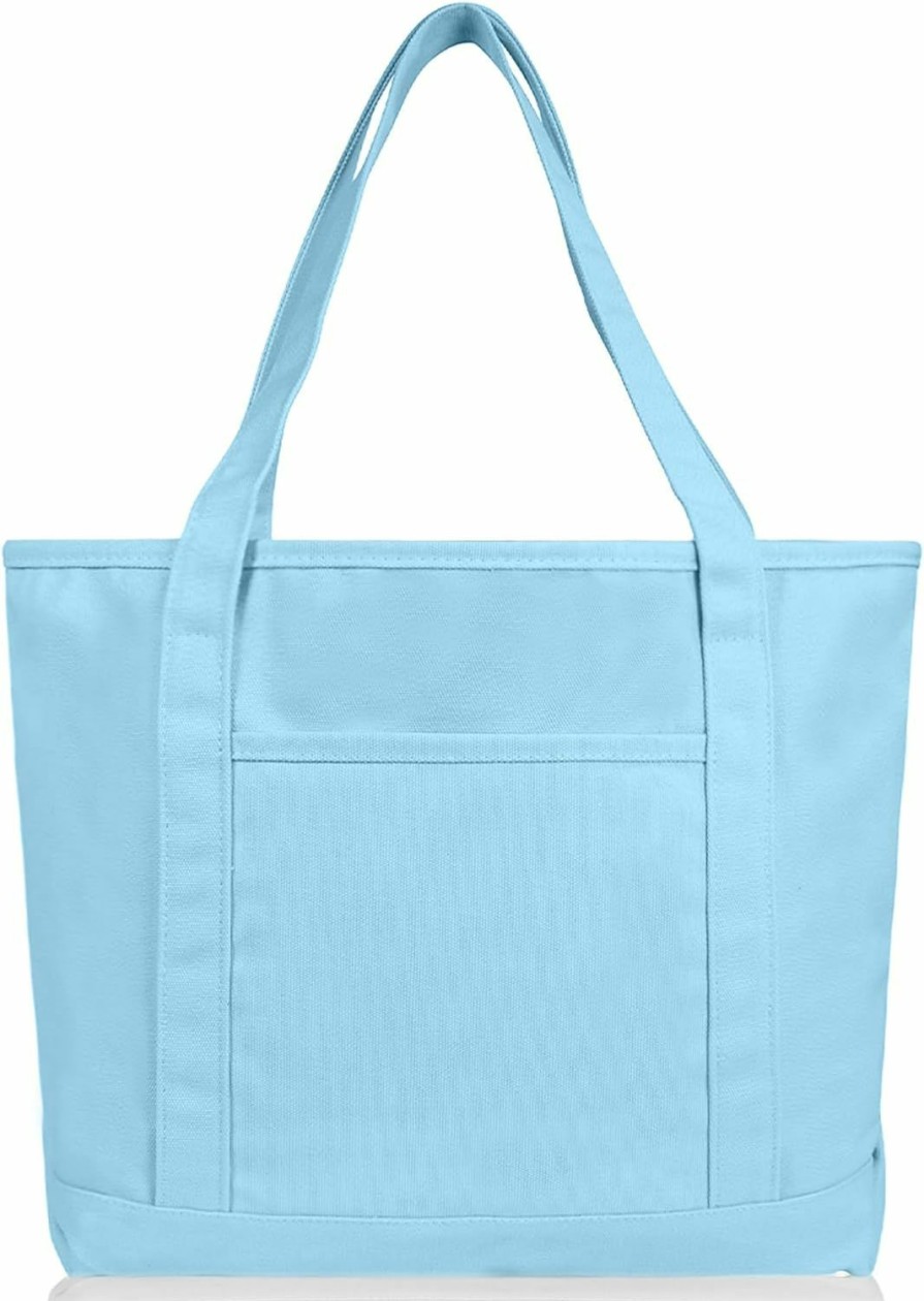 DALIX Tote Handbags | Dalix 20\" Solid Color Cotton Canvas Shopping Tote Bag (Exclusive Edition)