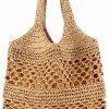 HJMND Tote Handbags | Hjmnd Straw Beach Bag,Women Tote Bag Woven Shoulder Bag,Handmade Summer Beach Bags Straw Tote Bag For Beach Picnic Vacation