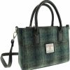 TARTAN TWEEDS Tote Handbags | Women'S Harris Tweed Small Tote Bag Brora (Moss Green)