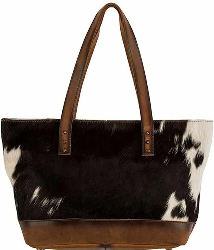 STS Ranchwear Tote Handbags | Sts Ranchwear Classic Cowhide Tote Ladies Leather Zip Multi-Color