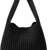 hatisan Tote Handbags | Hatisan Crochet Bags For Women Summer Beach Tote Bag Aesthetic Tote Bag Hippie Bag Knit Bag