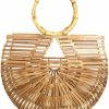 RULER TRUTH Tote Handbags | Ruler Truth Women'S Top Handle Bamboo Handbag Summer Beach Large Tote Bag