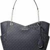 Michael Michael Kors Tote Handbags | Michael Kors Jet Set Travel Large Chain Shoulder Tote Black Mk Signature