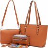 YZAOLL Tote Handbags | Yzaoll Purses For Women Faux Leather Medium Large Tote Satchel Shoulder Purse Handbag Wallet Set