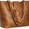 S-ZONE Tote Handbags | S-Zone Genuine Leather Tote Bag For Women With Purse Organizer Large Shoulder Handbags Work