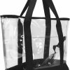 DALIX Tote Handbags | Dalix 20\" Large Clear Tote Bag With Small Pouch