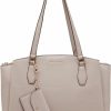 Anne Klein Tote Handbags | Anne Klein Triple Compartment Tote, Stone/Black