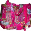 Tribe Azure Fair Trade Tote Handbags | Tribeazure Large Fashion Pink Canvas Shoulder Bag Handbag Unique Tote Quilt Vintage Beach Travel Summer