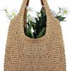 Saintrygo Tote Handbags | Women Straw Beach Bag Bucket Tote Summer Woven Handmade Handbag Shoulder Bag (Stylish Style,15.75 X 11.81 X 14.17 Inches)