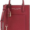 Marc Jacobs Tote Handbags | Marc Jacobs H001L03Fa22 Mini Grind Pomegranate Red With Gold Hardware Leather Women'S Micro Tote Bag