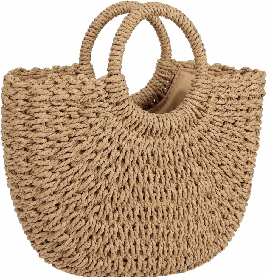 Youjaree Tote Handbags | Womens Large Straw Beach Bag Woven Tote Bag Top Handle Handbag Purse For Summer