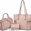 Vansarto Tote Handbags | Vansarto Fashion Handbags And Purses For Women Large Work Tote Bag Top Handle Satchel Shoulder Bag 3Pcs Hobo Purse Set