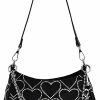 FONETTOS Tote Handbags | Fonettos Punk Bag, Sourpuss Gothic Tote Purse Y2K Cool Style Trendy Women Shoulder Bags Rock Fashion Girls Handbag