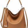 DAVID JONES Tote Handbags | Davidjones Women'S Soft Faux Leather Hobo Bags Tote Handbags Medium Crossbody Purses Shoulder Bag Top-Handle Satchel