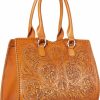 Mauzari Sayulita Tote Handbags | Mauzari Tooled Leather Shoulder Bag Tote For Women