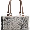 Myra Bag Tote Handbags | Myra Bag Leaf Print Upcycled Canvas Bag