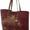 Bioworld Tote Handbags | Harry Potter Hogwarts School List Ladies Juniors Burgundy Tote Bag