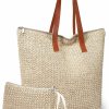 hatisan Tote Handbags | Hatisan Straw Beach Bag For Women Summer Woven Beach Tote Bag Shoulder Handbags Boho Bag