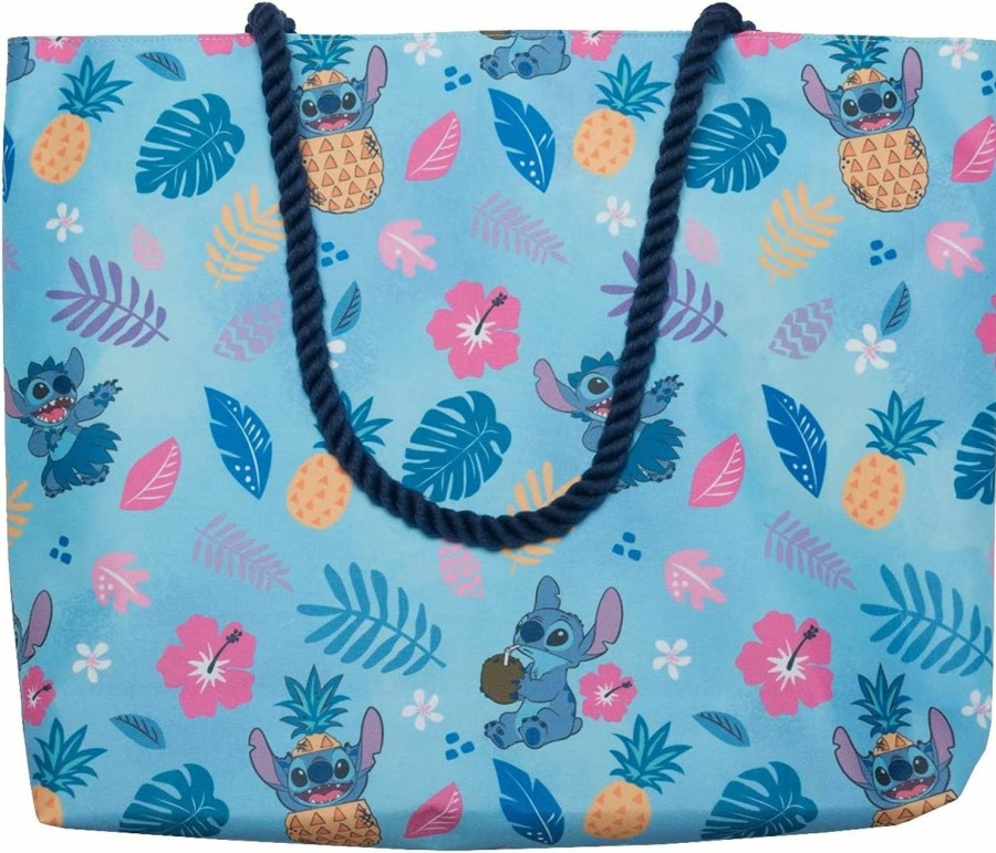 Disney Tote Handbags | Disney Tote Lilo And Stitch Hawaiian Beach Print Travel Bag