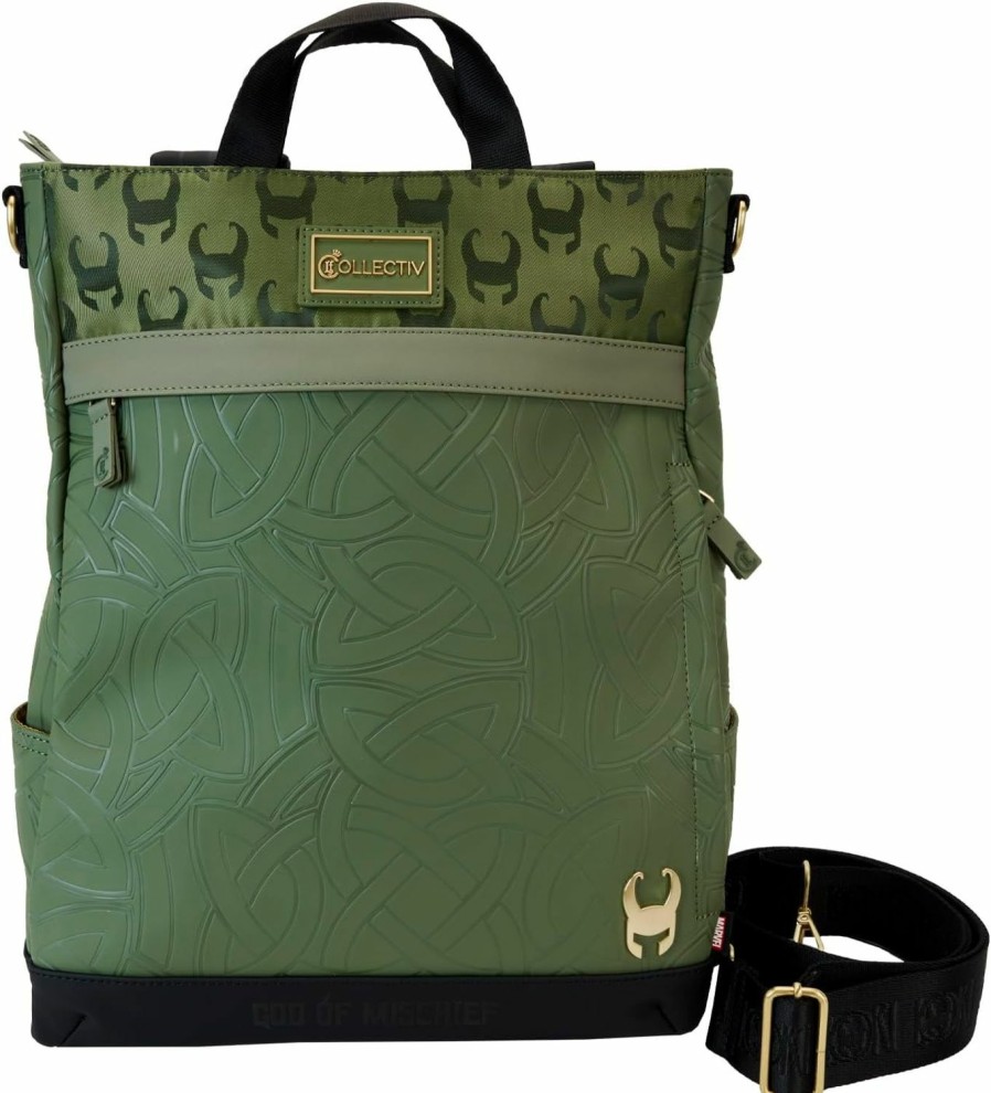 Loungefly Tote Handbags | Loungefly Collectiv Marvel Loki The Creativ Convertible Tote Bag