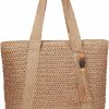 MABROUC Tote Handbags | Mabrouc Large Straw Beach Bag For Women, Straw Tote Bag With Tassels, Woven Summer Handbag Shoulder Bag For Outdoor Vacation