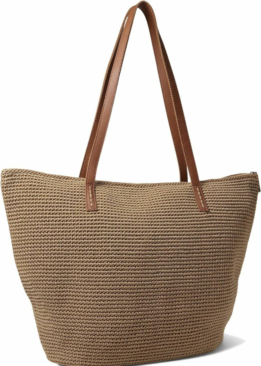 The Sak Tote Handbags | The Sak Faye Tote In Crochet, Double Shoulder Straps, Bamboo