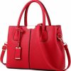 Covelin Tote Handbags | Covelin Women'S Top-Handle Cross Body Handbag Middle Size Purse Durable Leather Tote Bag