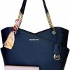 Michael Kors Tote Handbags | Michael Kors Michael Michael Kors Jet Set Travel Large Chain Shoulder Tote Bundled Jet Set Travel Trifold Wallet