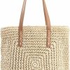 ZNMDOK Tote Handbags | Women Straw Tote Bag Summer Beach Bags Large Woven Fishing Net Shoulder Bag Straw Bag