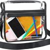 Edraco Tote Handbags | Edraco Clear Crossbody Purse Bag - Stadium Approved, Gym Clear Shoulder Tote Bag With Front Pocket And Adjustable Strap For Women, Men