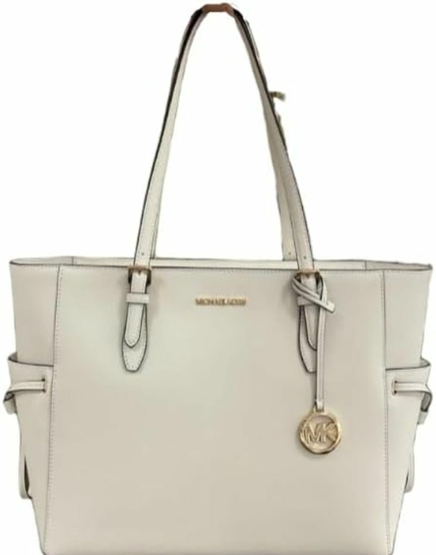 Michael Michael Kors Tote Handbags | Michael Kors Gilly Large Jet Set Drawstring Top Zip Tote (Optic White)