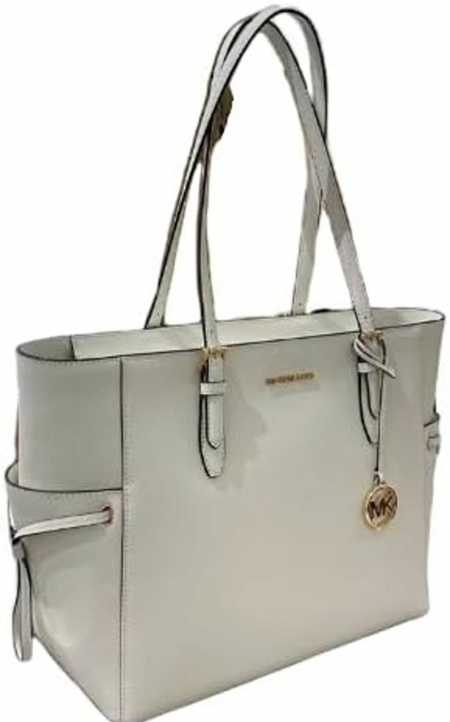 Michael Michael Kors Tote Handbags | Michael Kors Gilly Large Jet Set Drawstring Top Zip Tote (Optic White)