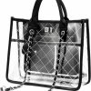 Chic Boutique De Mode Tote Handbags | Clear Bags For Women Purse Tote Messenger Crossbody Shoulder Transparent Large