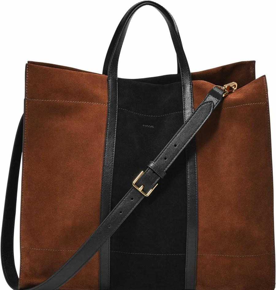 Fossil Tote Handbags | Fossil Women'S Carmen Leather Tote Purse Handbag For Women