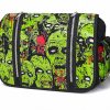 MEOKIM Tote Handbags | Meokim Gothic Backpack Canvas Backpack Printed Skull Backpack Halloween Backpack (Green Tote Bag)