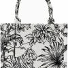 NCDUANSAN Tote Handbags | Fashion Luxury Tote Bag Cotton Linen One Shoulder Handbag Large Capacity Jacquard Embroidery Retro Exquisite Graffiti(L)