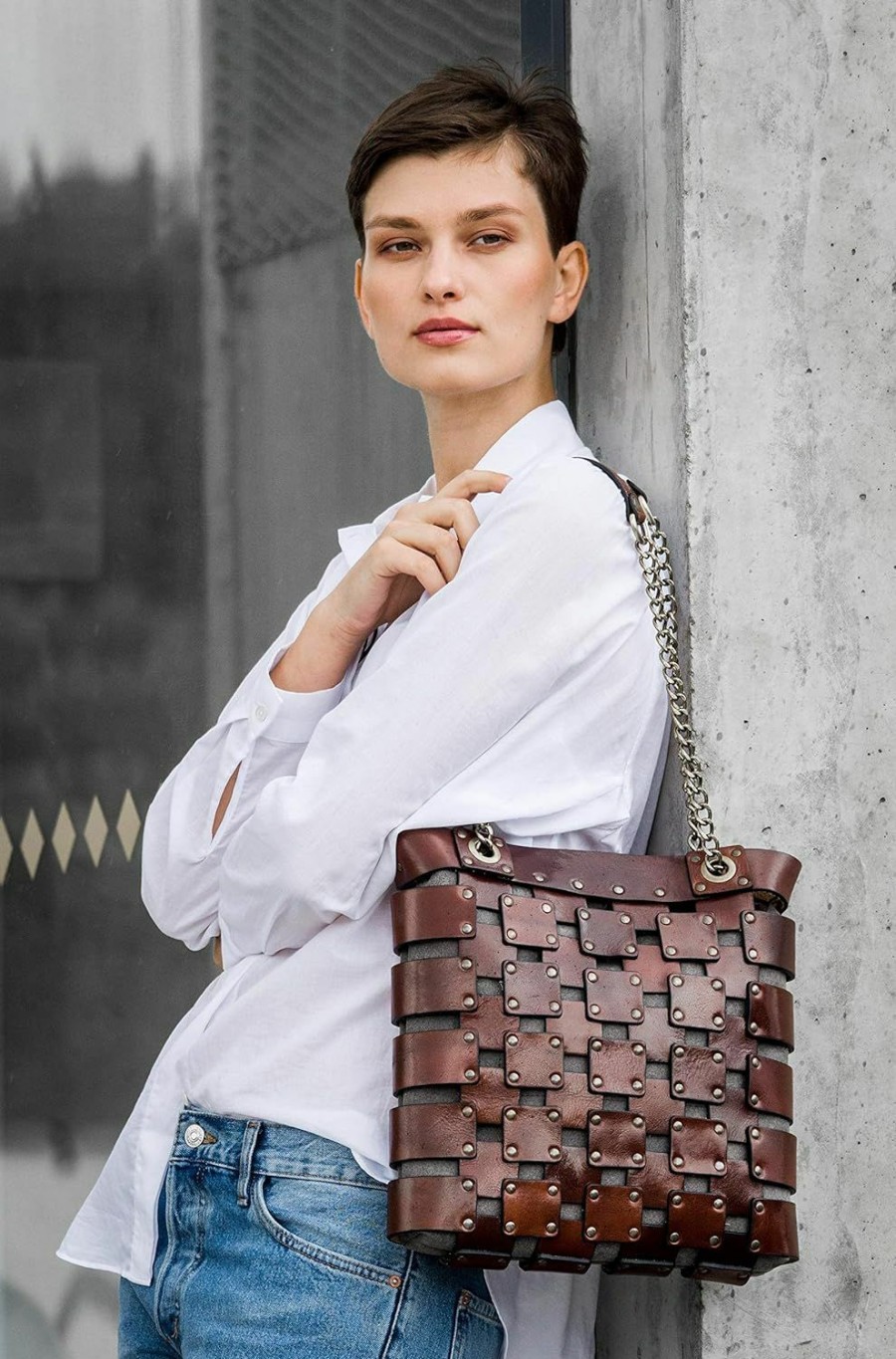 Time Resistance Tote Handbags | Time Resistance Leather Tote Bag - Italian Handmade Bag For Women - Shoulder Bag - Ladies Handbag - Cowhide Purse - Shopper