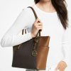 Michael Kors Tote Handbags | Michael Kors Charlotte Signature Large Top Zip Tote Bundle With Xl Dust Bag