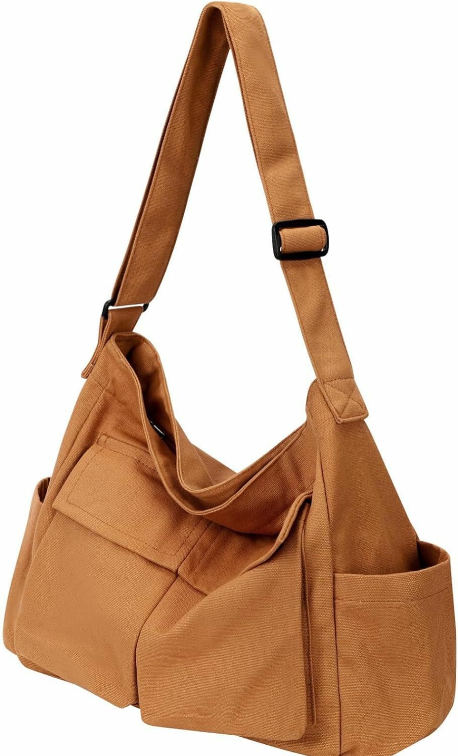 KPX Tote Handbags | Canvas Messenger Bag Hobo Shoulder Bag Crossbody Bag With Multiple Pockets Large Tote Bag Handbag For Women Men